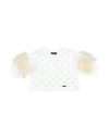 Monnalisa Toddler Girl T-shirt Off White Size 7 Cotton, Polyamide In White