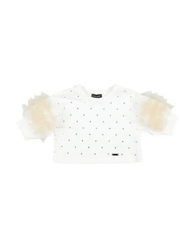 Monnalisa Babies'  Toddler Girl T-shirt Off White Size 7 Cotton, Polyamide