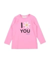 Monnalisa Babies'  Toddler Girl T-shirt Pink Size 6 Cotton, Elastane