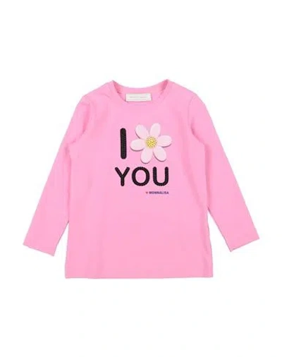 Monnalisa Babies'  Toddler Girl T-shirt Pink Size 6 Cotton, Elastane