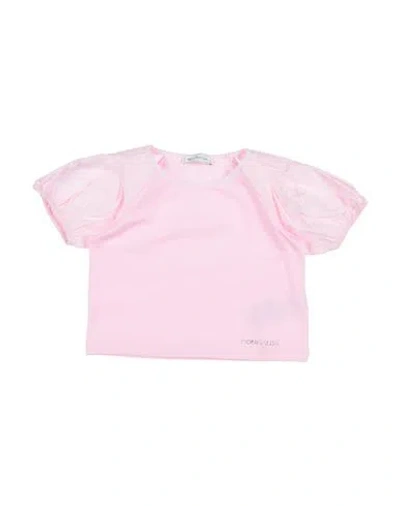Monnalisa Babies'  Toddler Girl T-shirt Pink Size 5 Cotton, Elastane
