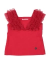 Monnalisa Toddler Girl Top Red Size 6 Cotton, Elastane In Red