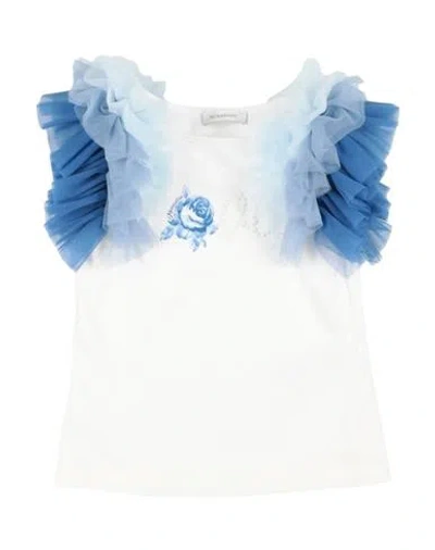Monnalisa Babies'  Toddler Girl T-shirt White Size 3 Cotton, Elastane, Polyamide In Multi