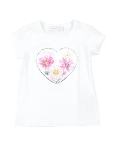 Monnalisa Babies'  Toddler Girl T-shirt White Size 4 Cotton, Elastane