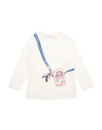 Monnalisa Babies'  Toddler Girl T-shirt White Size 4 Cotton, Elastane