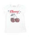 Monnalisa Toddler Girl T-shirt White Size 7 Cotton, Elastane In White