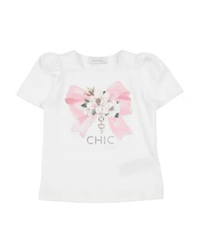 Monnalisa Babies'  Toddler Girl T-shirt White Size 4 Cotton, Elastane In Black