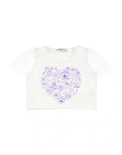 Monnalisa Babies'  Toddler Girl T-shirt White Size 4 Cotton, Elastane, Polyamide