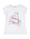 Monnalisa Toddler Girl T-shirt White Size 6 Cotton, Elastane In White