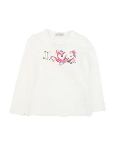 Monnalisa Babies'  Toddler Girl T-shirt White Size 6 Cotton, Elastane