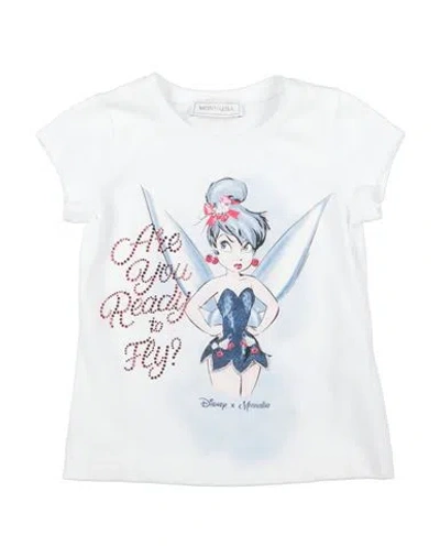 Monnalisa Babies'  Toddler Girl T-shirt White Size 4 Cotton, Elastane