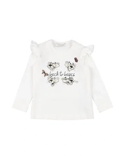 Monnalisa Babies'  Toddler Girl T-shirt White Size 4 Cotton, Elastane