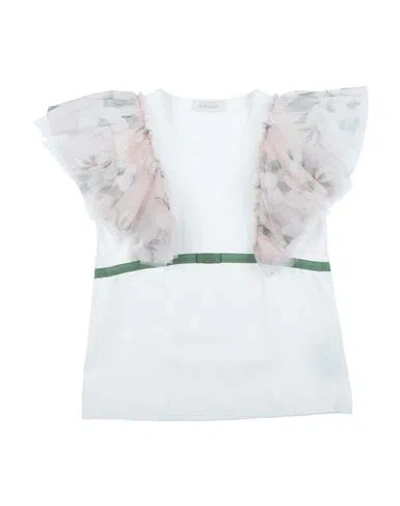 Monnalisa Babies'  Toddler Girl T-shirt White Size 6 Cotton, Elastane, Polyester, Polyamide