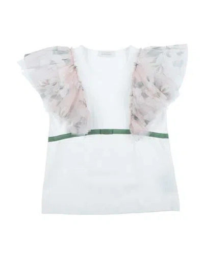 Monnalisa Babies'  Toddler Girl T-shirt White Size 4 Cotton, Elastane, Polyester, Polyamide