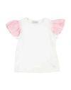 Monnalisa Toddler Girl T-shirt White Size 5 Cotton, Elastane, Viscose, Polyester In White