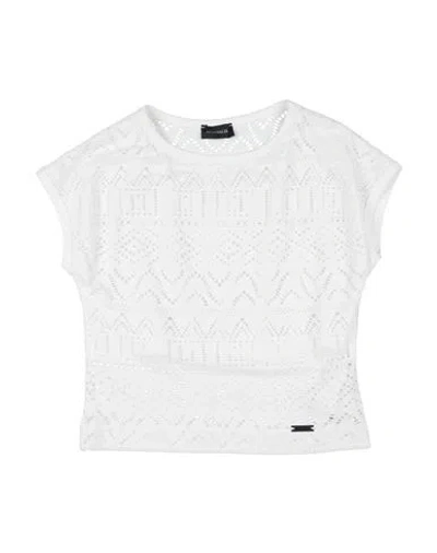 Monnalisa Babies'  Toddler Girl T-shirt White Size 6 Viscose, Elastane, Cotton
