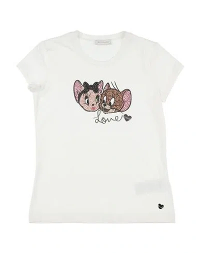 Monnalisa Babies'  Toddler Girl T-shirt White Size 6 Cotton, Elastane