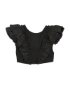 Monnalisa Babies'  Toddler Girl Top Black Size 5 Cotton, Elastane