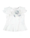 MONNALISA MONNALISA TODDLER GIRL TOP IVORY SIZE 6 VISCOSE, ELASTANE, POLYESTER