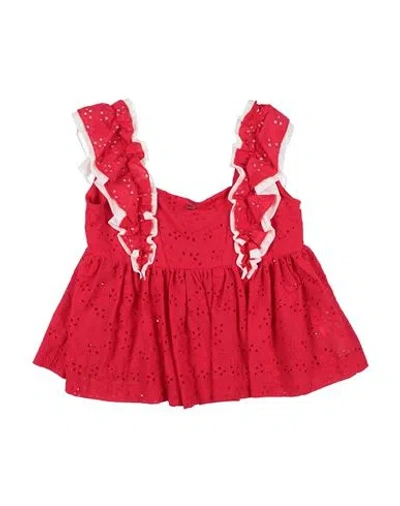 Monnalisa Babies'  Toddler Girl Top Red Size 6 Cotton