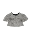 Monnalisa Toddler Girl Top Silver Size 6 Acetate, Metallic Fiber In Silver