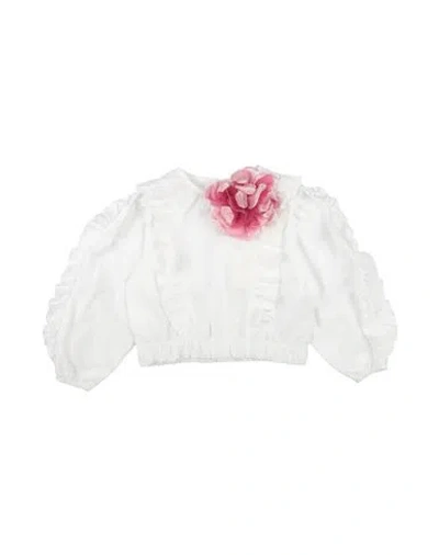 Monnalisa Babies'  Toddler Girl Top White Size 7 Cotton