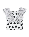 Monnalisa Toddler Girl Top White Size 7 Cotton, Elastane In White