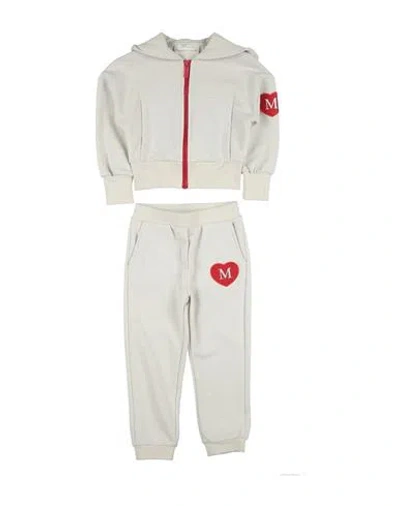 Monnalisa Babies'  Toddler Girl Tracksuit Off White Size 5 Cotton, Metallic Fiber In Multi