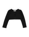 Monnalisa Babies'  Toddler Girl Wrap Cardigans Black Size 6 Wool, Viscose, Polyamide, Cashmere