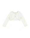 Monnalisa Toddler Girl Wrap Cardigans Ivory Size 4 Wool, Viscose, Polyamide, Cashmere In Neutral