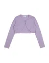 Monnalisa Babies'  Toddler Girl Wrap Cardigans Lilac Size 3 Viscose, Elastane In Purple