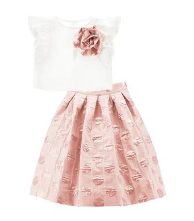 Monnalisa Babies' Top And Skirt Set