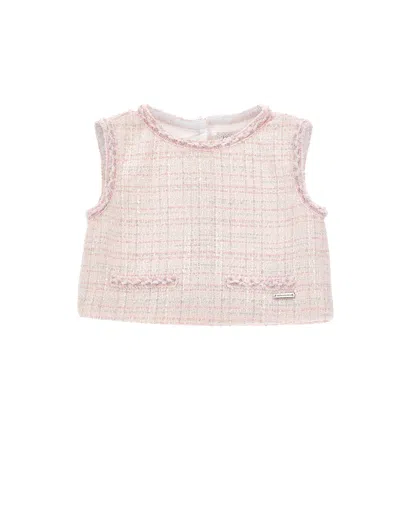 Monnalisa Kids'   Top Bon Ton In Pink