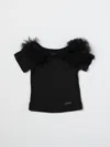 Monnalisa Top  Kids Color Black In Black