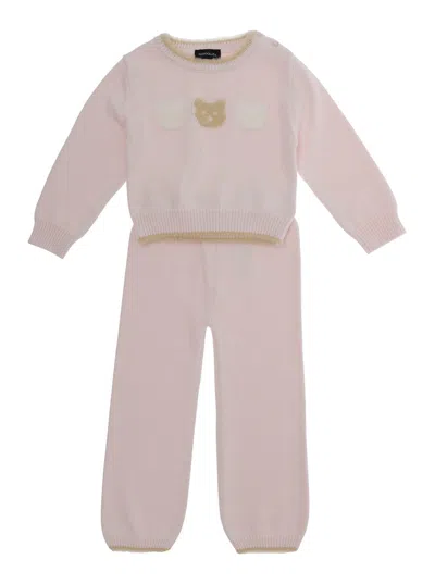 Monnalisa Tracksuit Set In Pink