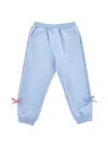 Monnalisa Tracksuit Trousers With Bows In Blue