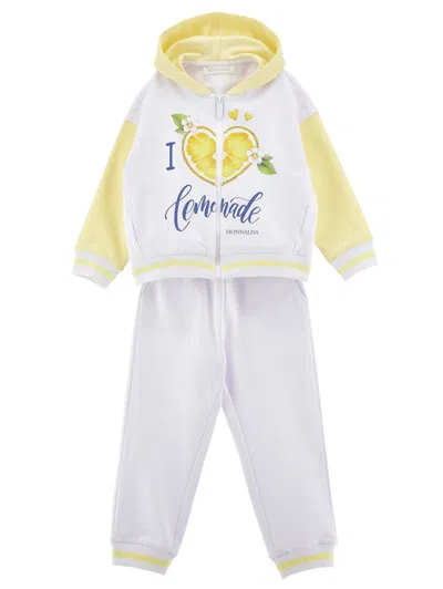 Monnalisa Babies'   Tracksuit With I Love Lemonade In Multi