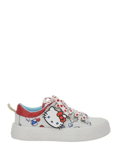 Monnalisa Trendy Mini Sneakers For Girls In White