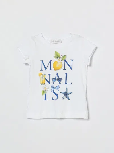 Monnalisa Kids' Graphic-print T-shirt In White