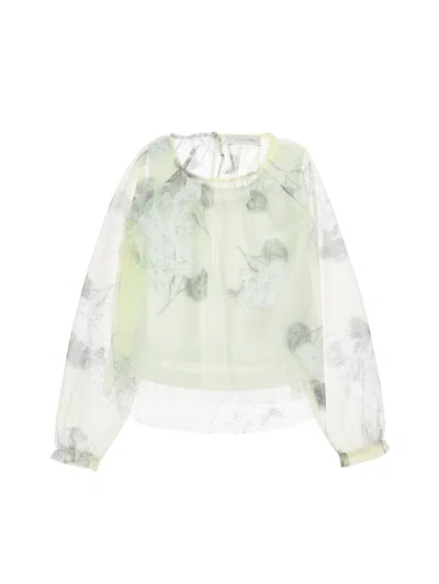 Monnalisa Kids'   Tulle Blouse In Multi