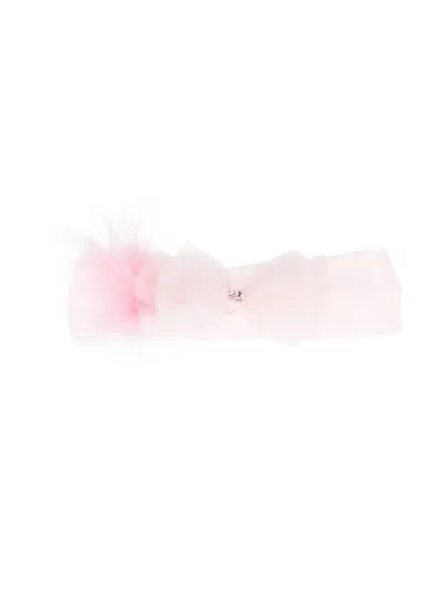 Monnalisa Babies' Tulle-bow Headband In Pink