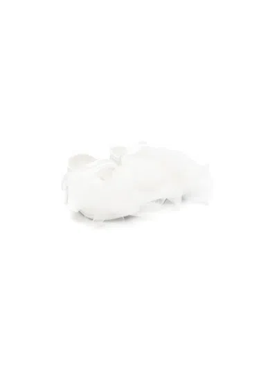 Monnalisa Babies' Tulle-bow Pre-walkers In 白色