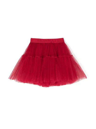 Monnalisa Kids' Tulle Circle Skirt In Red