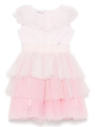 Monnalisa Kids' Tulle Dress In Pink