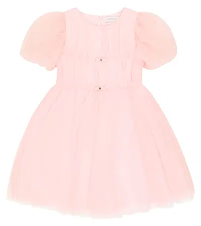Monnalisa Kids' Tulle Dress In Pink
