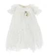 Monnalisa Tüllkleid Mit Gestickten Gänseblümchen In White