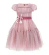 Monnalisa Glitter-detail Tulle Dress In Multi