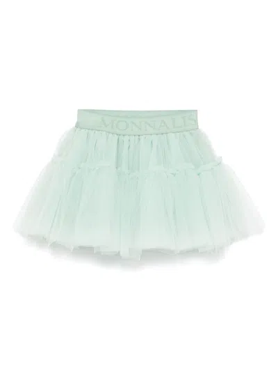 Monnalisa Babies' Tulle Mini Skirt In 绿色