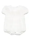 Monnalisa Tulle-overlay Romper In White