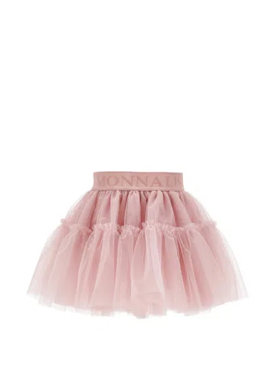 Monnalisa Babies' Tulle Ruffled Skirt In Pink
